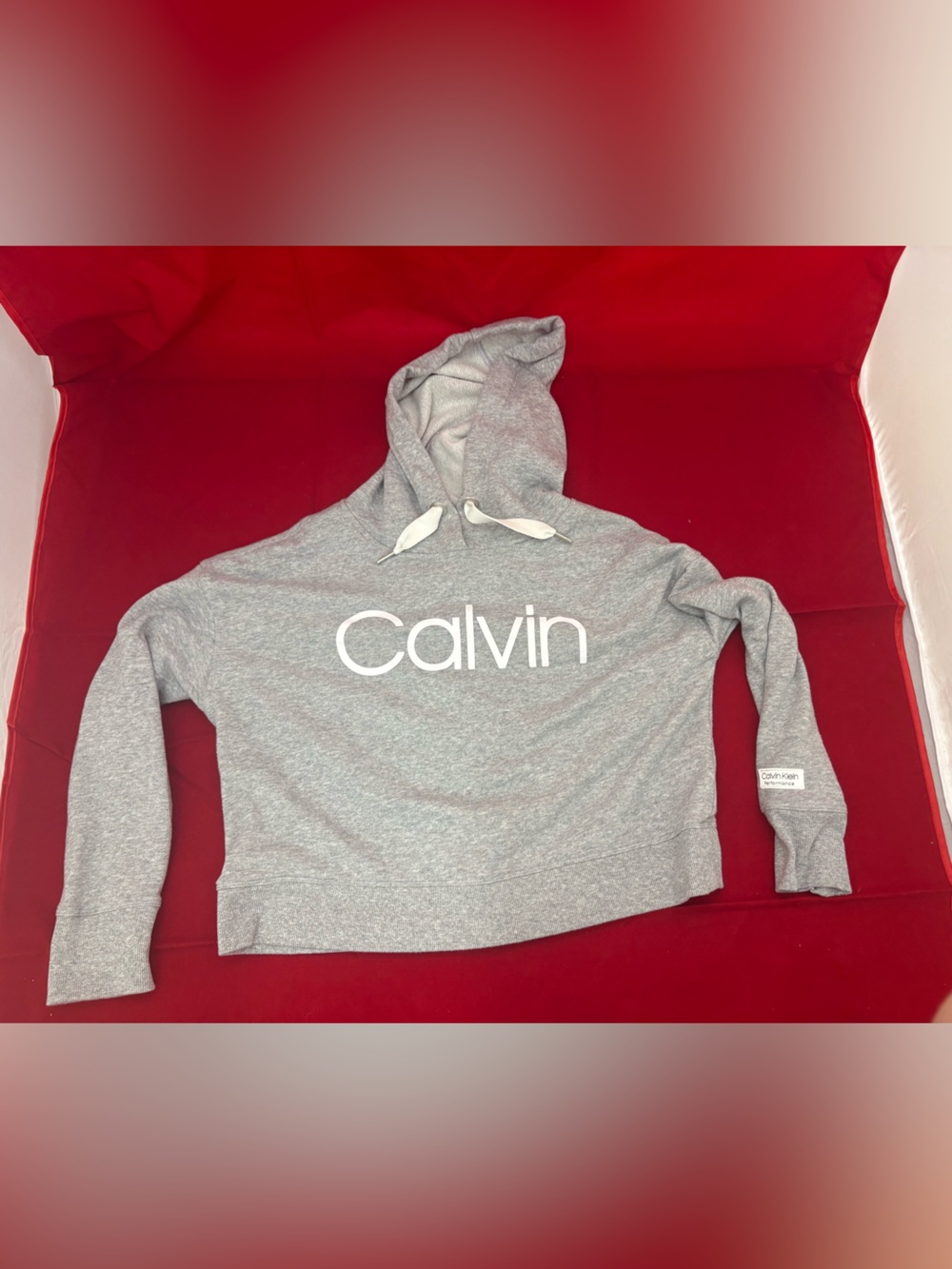 Calvin Klein Performance Gray Logo Hoodie Women's Small S/P/CH Pullover Hoodie